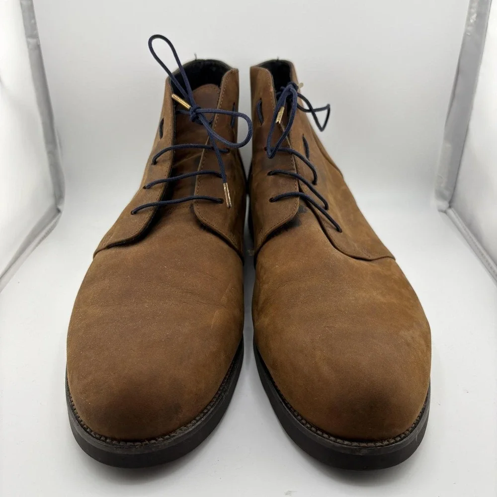 Nisolo Daytripper Chukka Boots Mens 12 Brown Leather Rubber Sole Handmade Peru